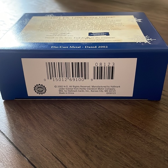 Hallmark Christmas Ornament Harley Davidson 1971 FX-1200 Super Glide 2002 4th - Picture 3 of 9